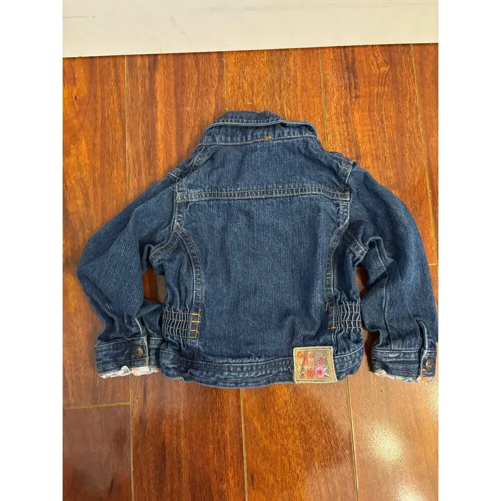 Vintage Disney Mickey Original Infant Denim Jacket Embroidered Minnie 24 M Snap